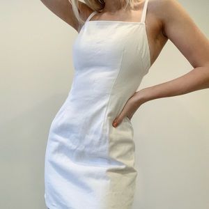 White Linen Dress